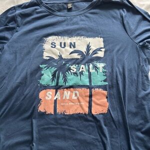 SHEIN Navy Blue Casual Tee